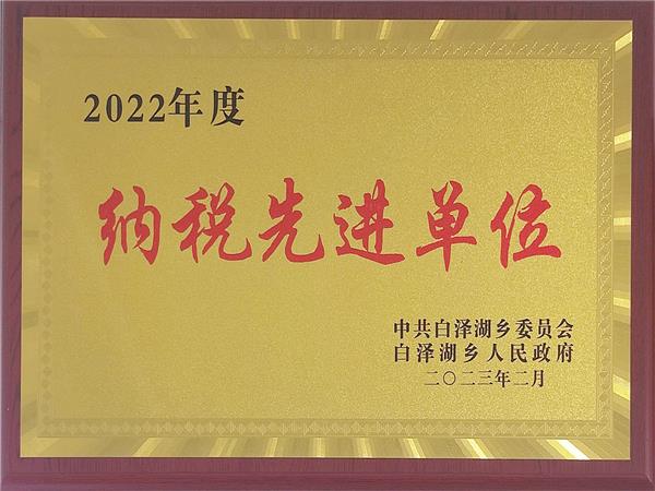 纳税先进单位
